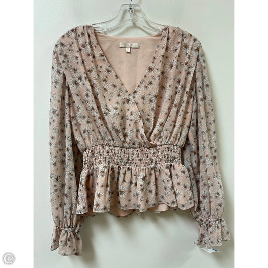 Top Long Sleeve By Wayf In Pink, Size: Xs