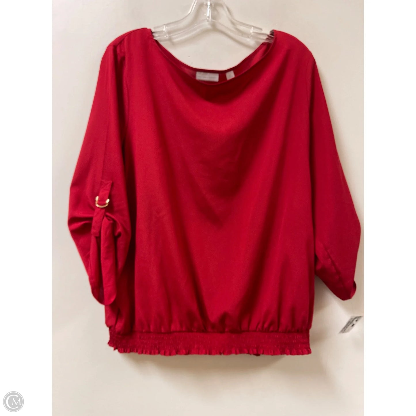 Top Long Sleeve By New York And Co In Red, Size: Xl
