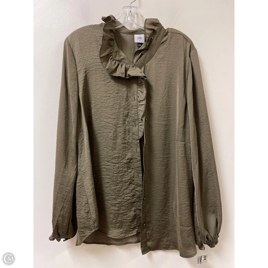 Top Long Sleeve By Cabi In Green, Size: Xl