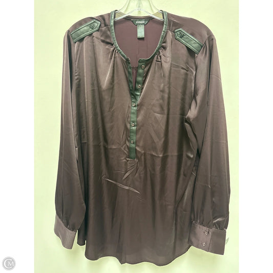 Top Long Sleeve By Express In Purple, Size: Xl