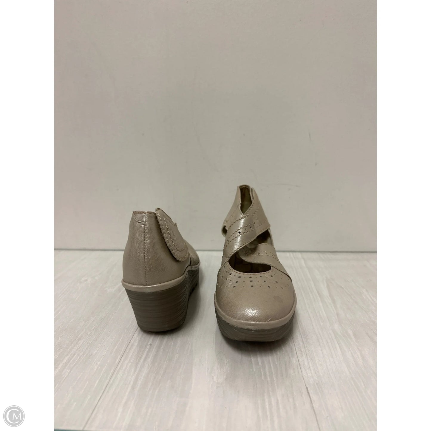 Shoes Heels Wedge By Fly London In Cream, Size: 10.5