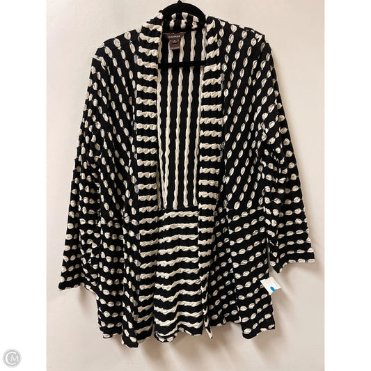 Sweater Cardigan By Multiples In Black, Size: Xl