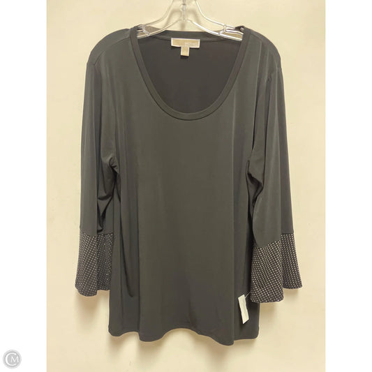 Top Long Sleeve By Michael By Michael Kors In Black, Size: 1x