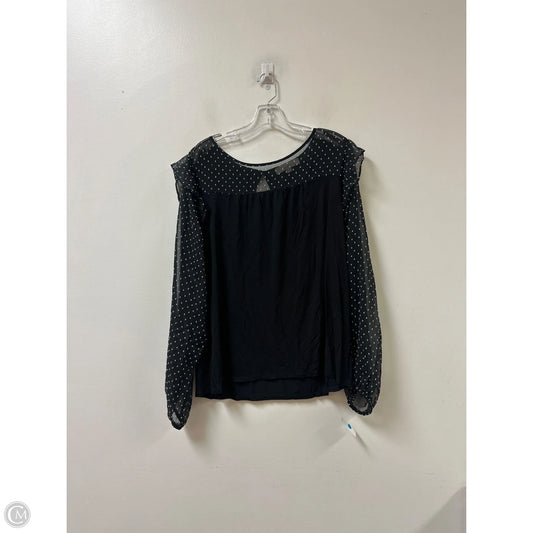 Top Long Sleeve By Loft In Black, Size: Xl
