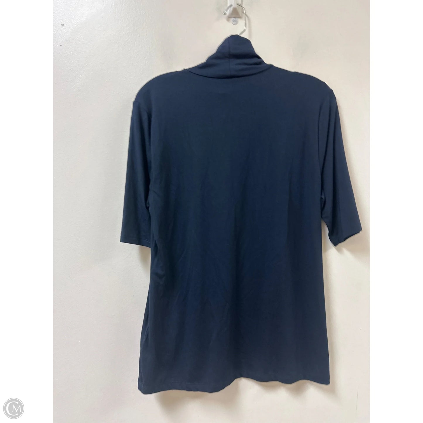 Top Short Sleeve By Lauren By Ralph Lauren In Navy, Size: Xl