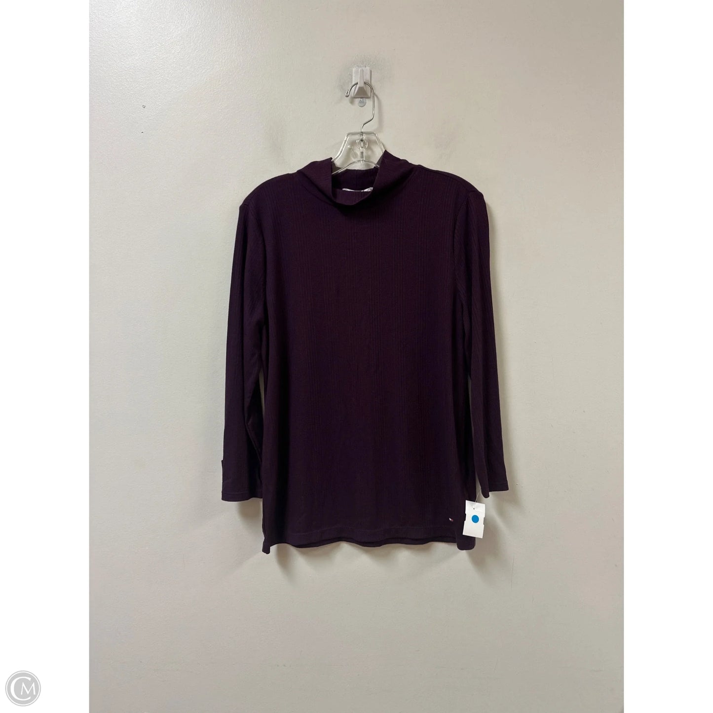 Top Long Sleeve By Tommy Hilfiger In Purple, Size: L