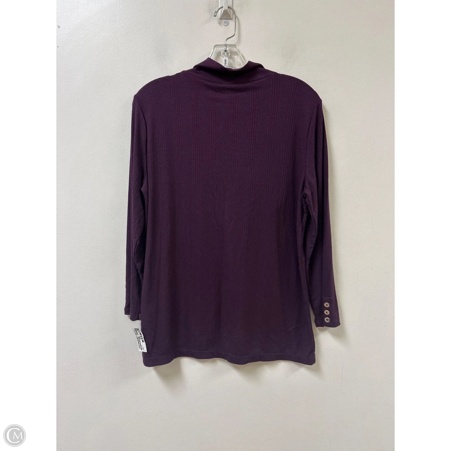 Top Long Sleeve By Tommy Hilfiger In Purple, Size: L