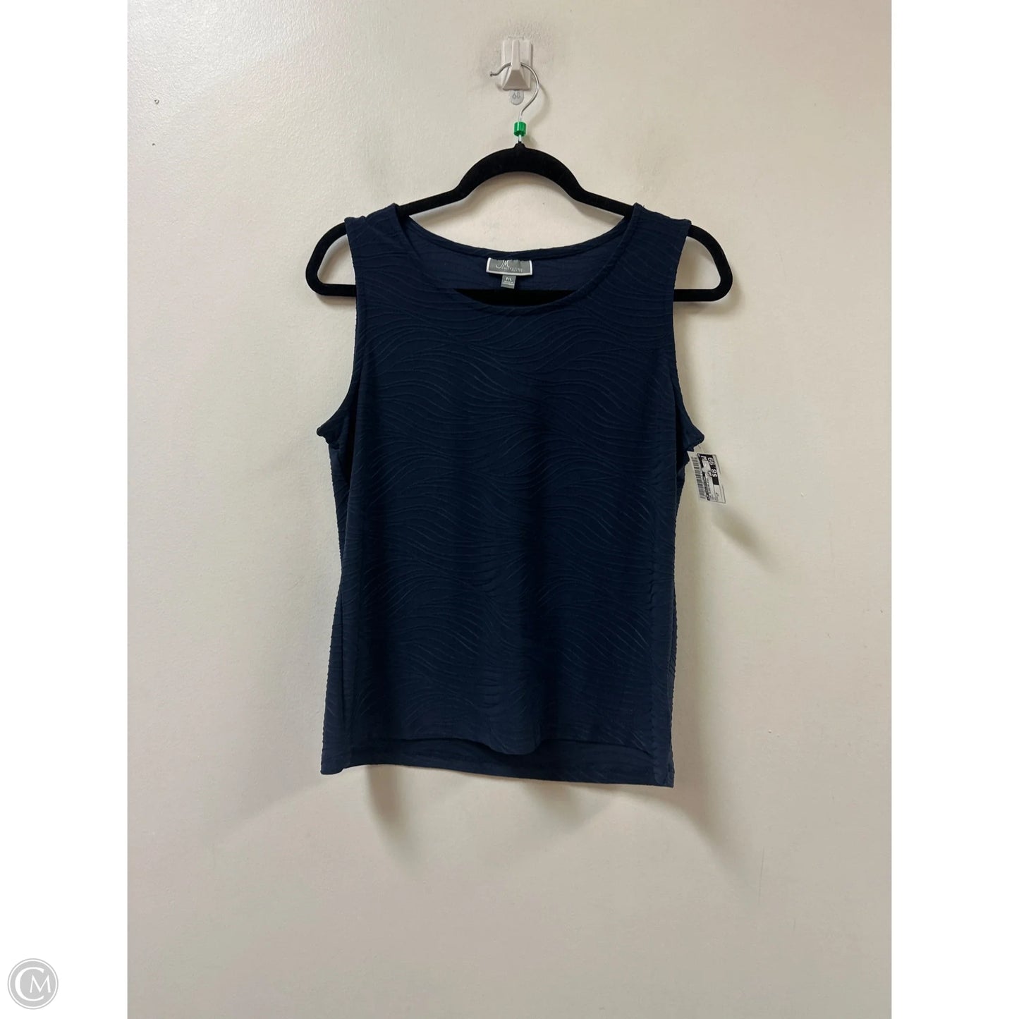 Top Sleeveless By Jm Collections In Navy, Size: Lp