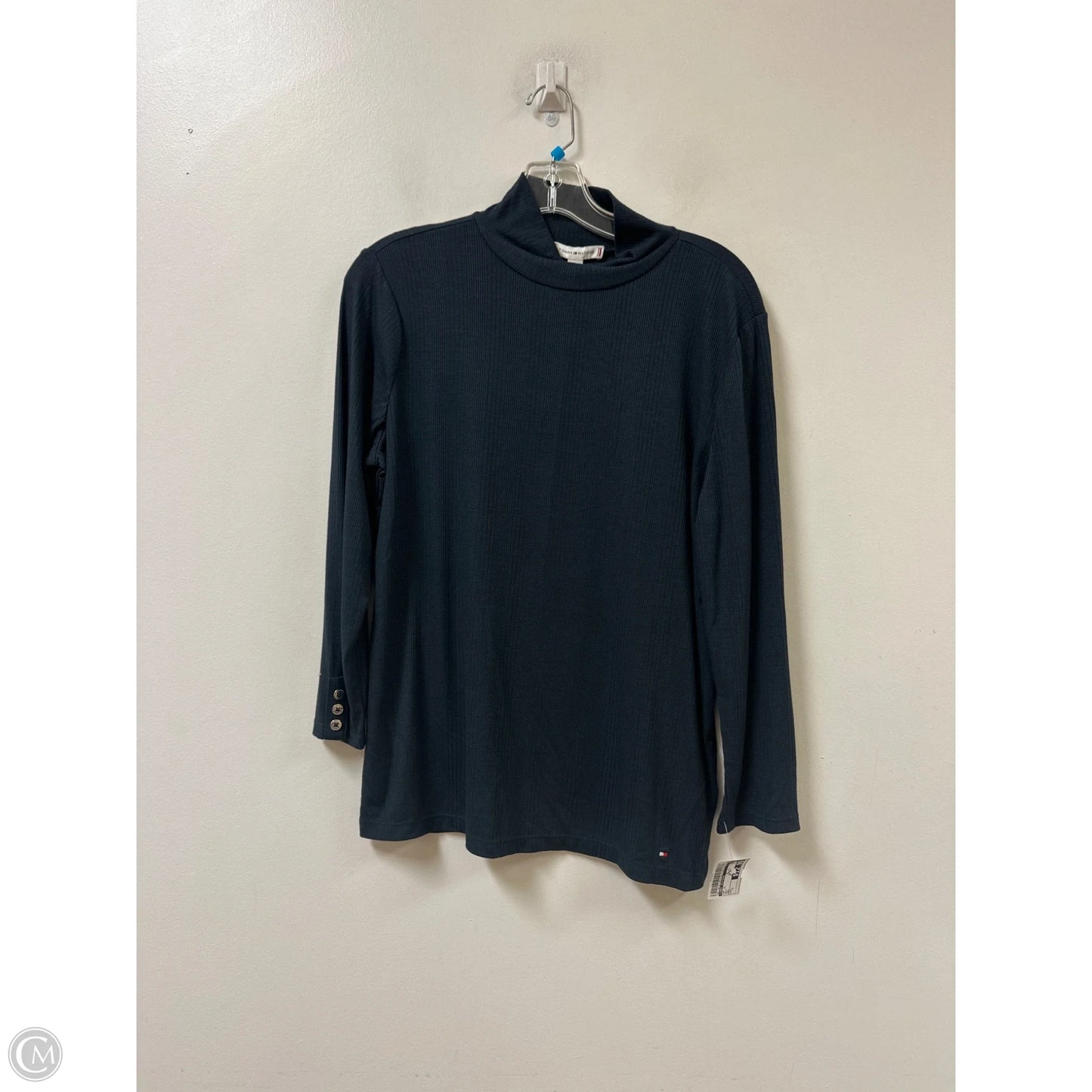 Top Long Sleeve By Tommy Hilfiger In Navy, Size: L