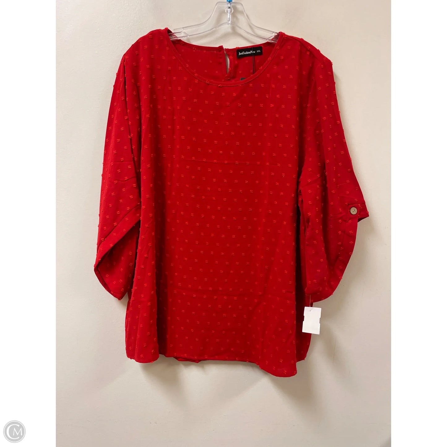 Top Long Sleeve By Clothes Mentor In Red, Size: 2x