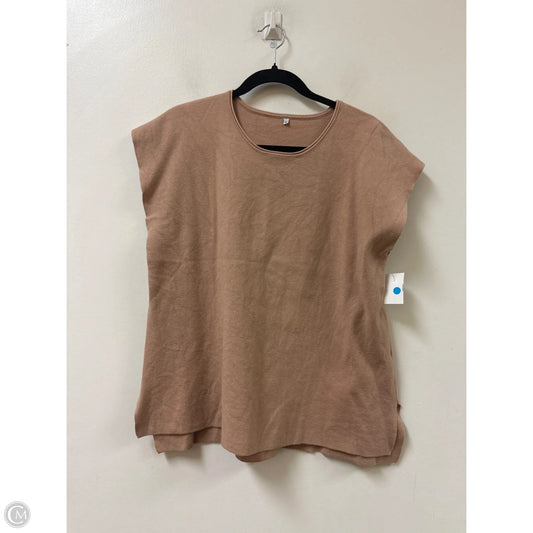 Sweater Short Sleeve By Clothes Mentor In Tan, Size: M