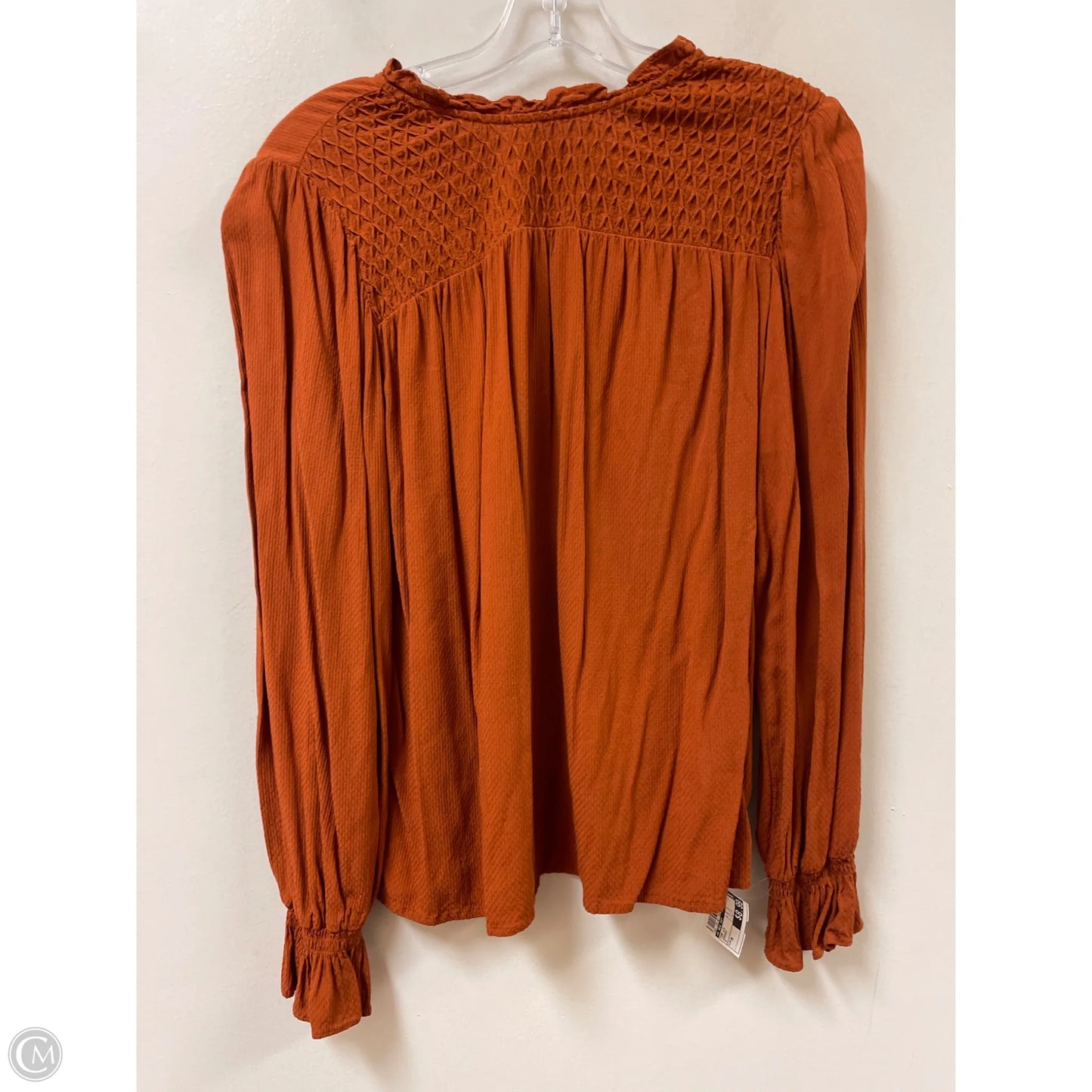 Top Long Sleeve By A New Day In Orange, Size: M