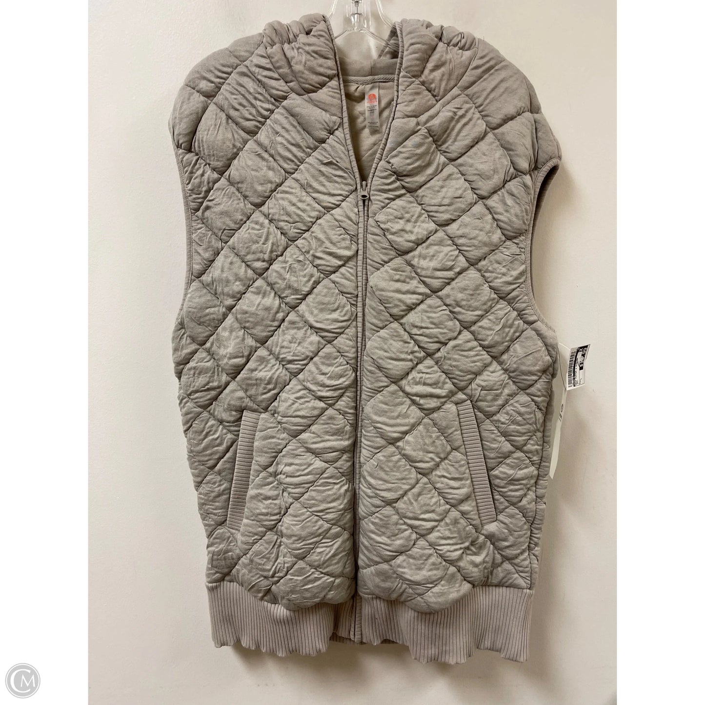 Vest Puffer & Quilted By Mono B In Grey, Size: L