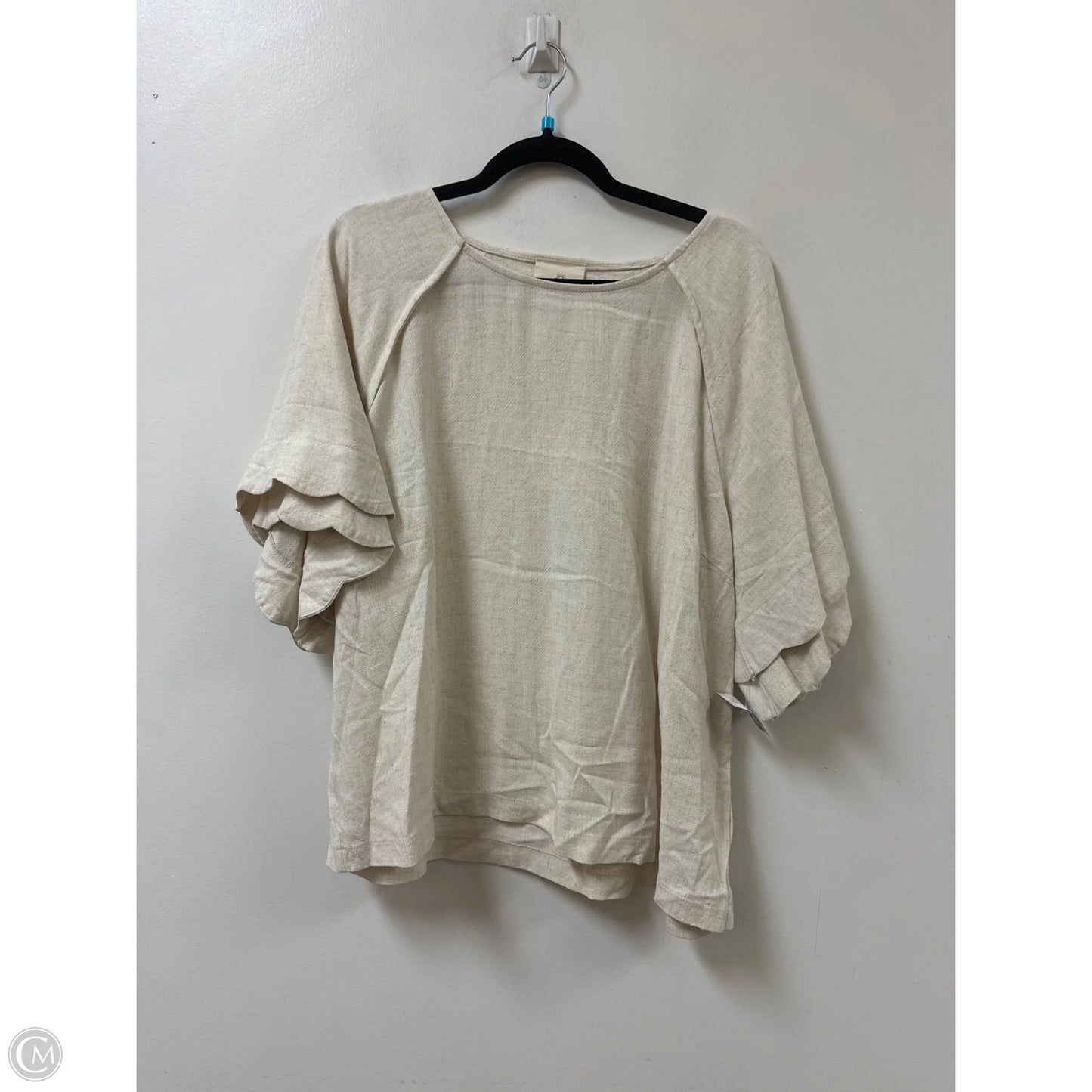 Top Short Sleeve By Umgee In Cream, Size: L