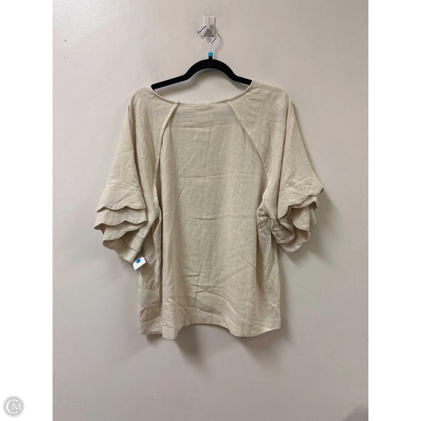 Top Short Sleeve By Umgee In Cream, Size: L