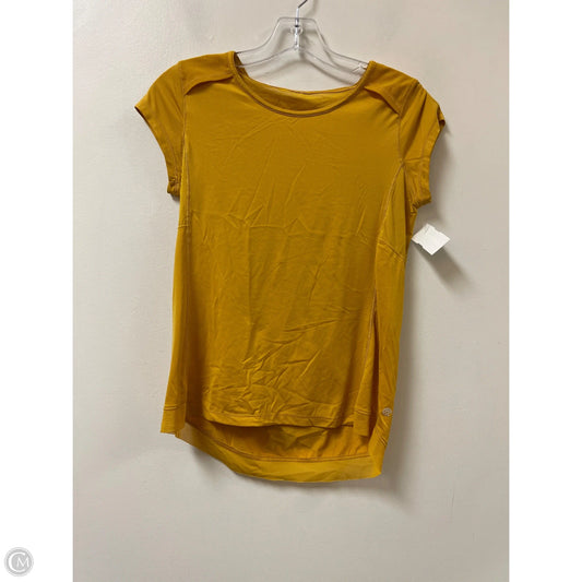 Athletic Top Short Sleeve By Clothes Mentor In Yellow, Size: S