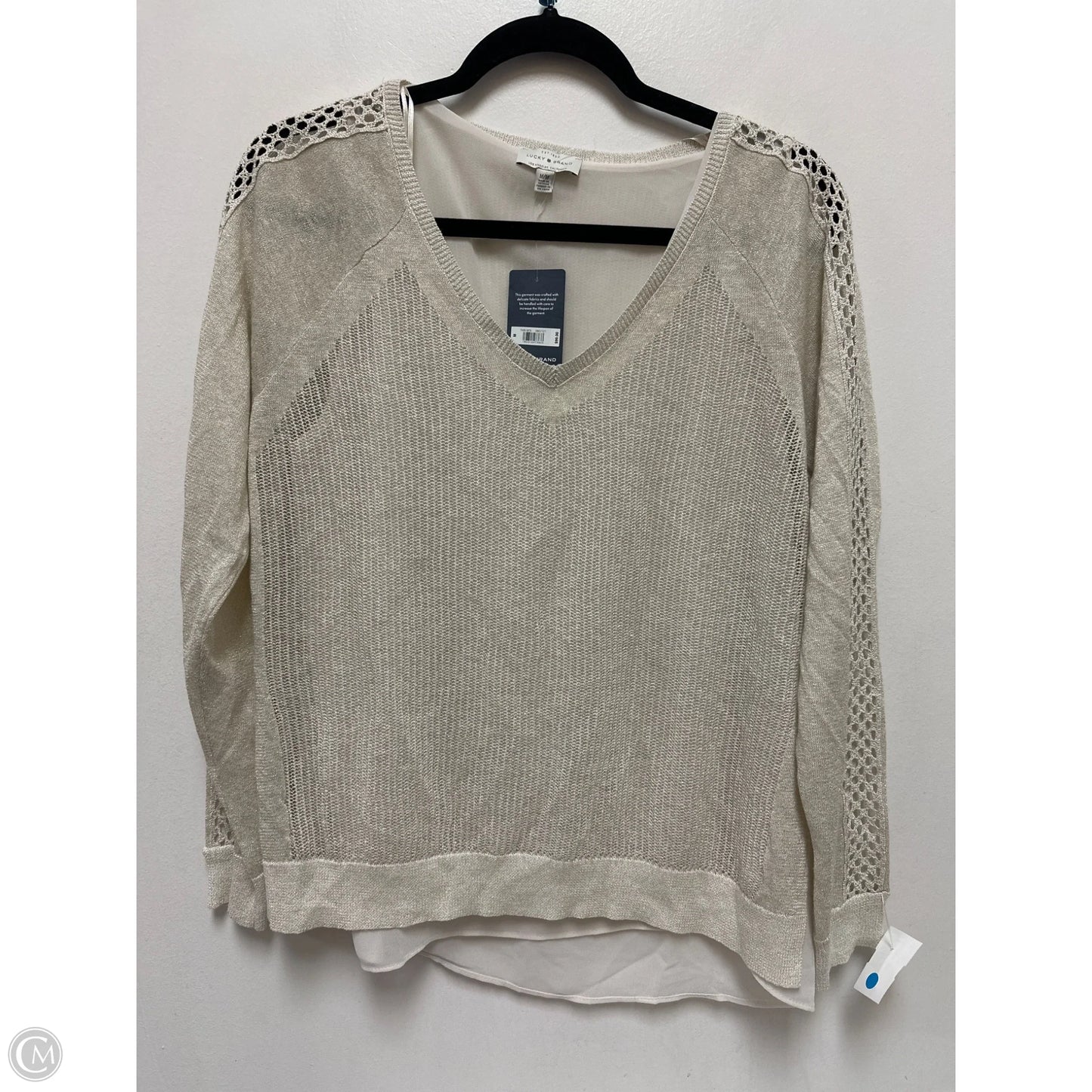 Top Long Sleeve By Lucky Brand In Gold, Size: M