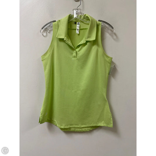 Athletic Tank Top By Adidas In Green, Size: S