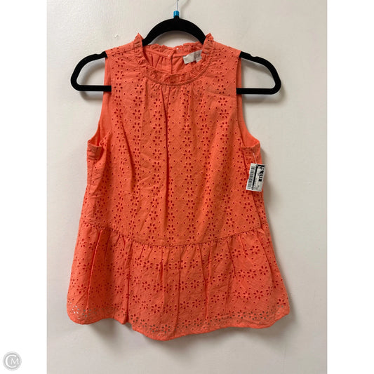Top Sleeveless By Loft In Peach, Size: Xs