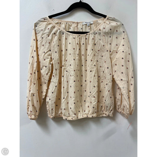 Top Long Sleeve By Madewell In Cream, Size: Xs