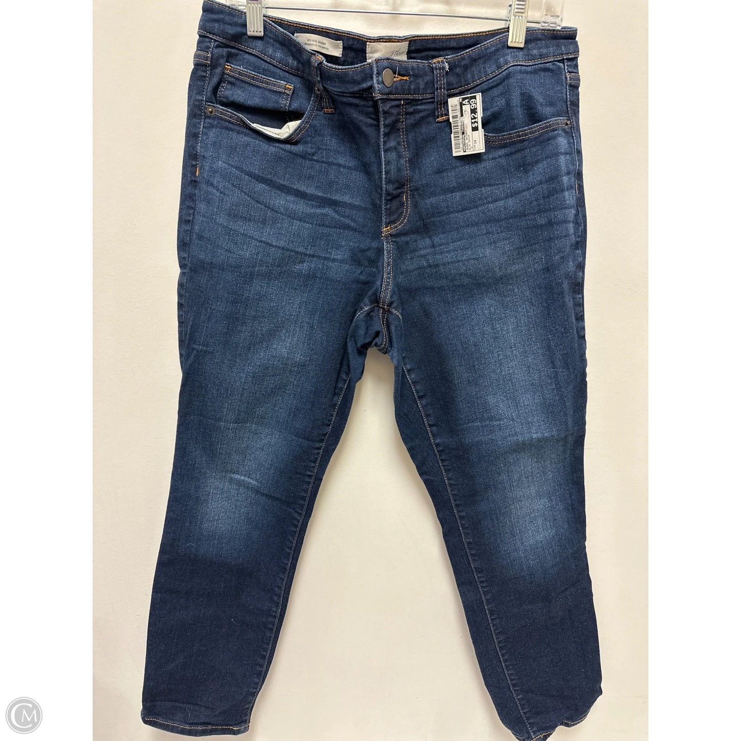 Jeans Skinny By Universal Thread In Blue Denim, Size: 14