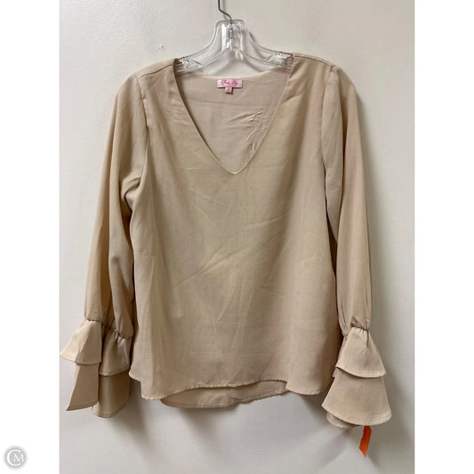 Top Long Sleeve By Pink Lily In Cream, Size: S