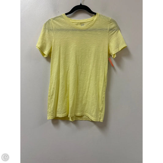 Top Short Sleeve Basic By Gap In Yellow, Size: S