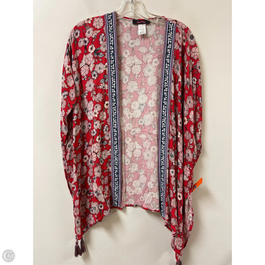 Kimono By Clothes Mentor In Red, Size: Osfm