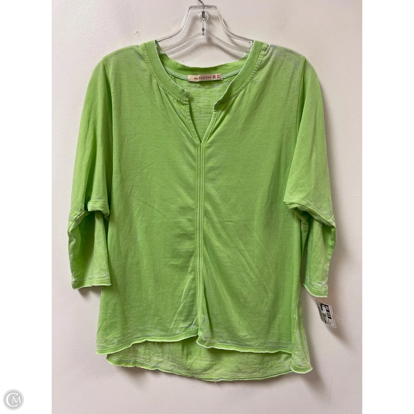 Top 3/4 Sleeve By Clothes Mentor In Green, Size: Xs