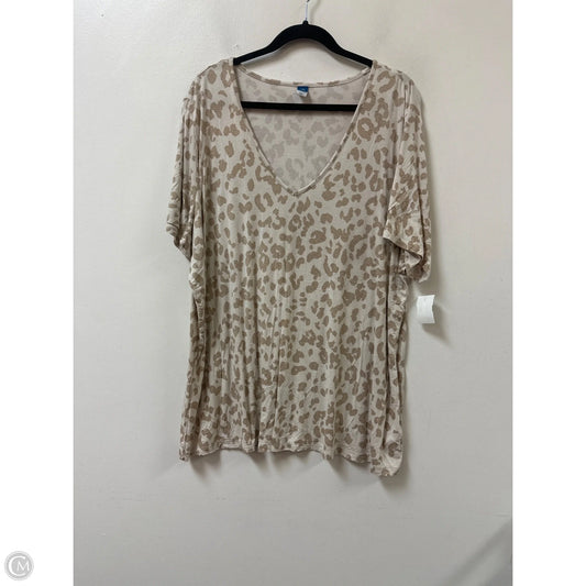 Top Short Sleeve By Old Navy In Animal Print, Size: 2x