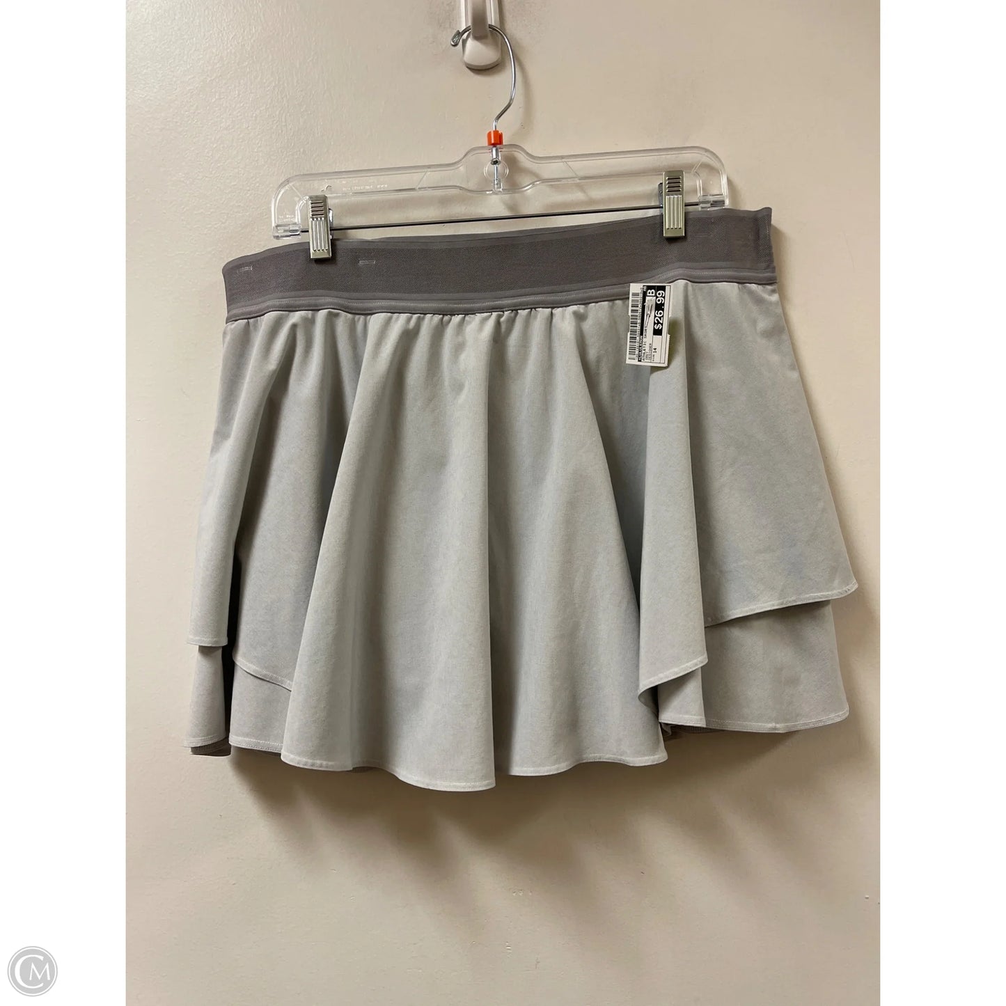 Athletic Skort By Lululemon In Grey, Size: 14