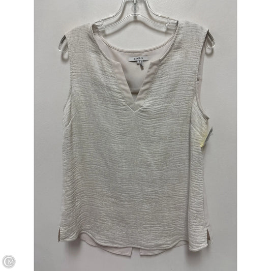 Top Sleeveless By Zozo In Cream, Size: L
