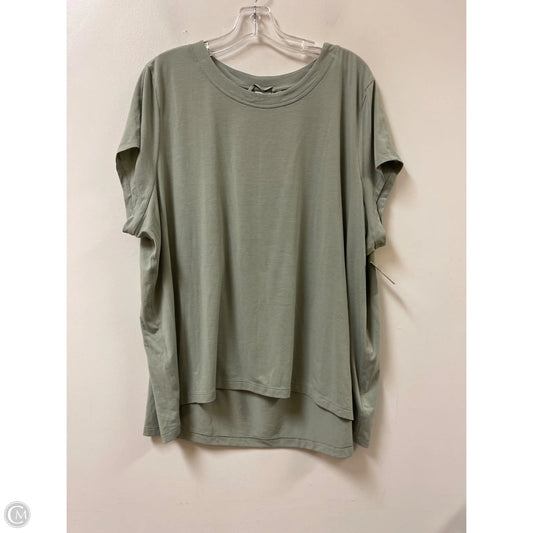 Athletic Top Short Sleeve By Athleta In Green, Size: 1x