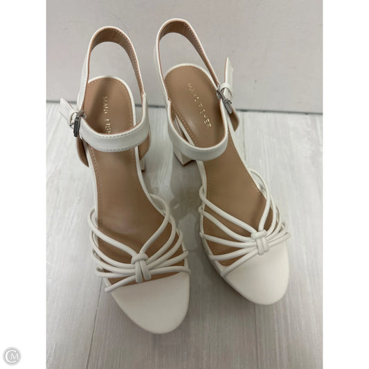 Sandals Heels Block By Marc Fisher In Cream, Size: 10