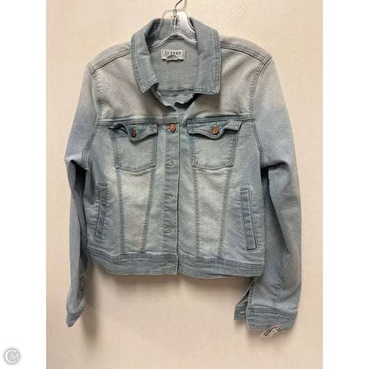 Jacket Denim By Ci Sono In Blue Denim, Size: L