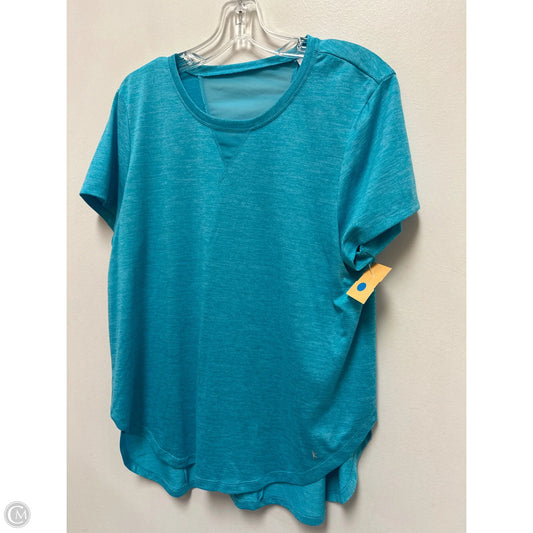Athletic Top Short Sleeve By Danskin Now In Blue, Size: L