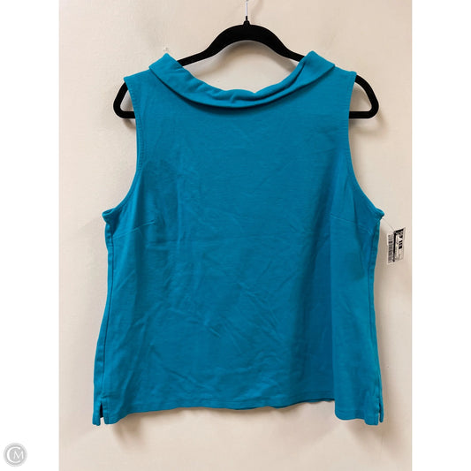 Top Sleeveless By Talbots In Aqua, Size: Xl