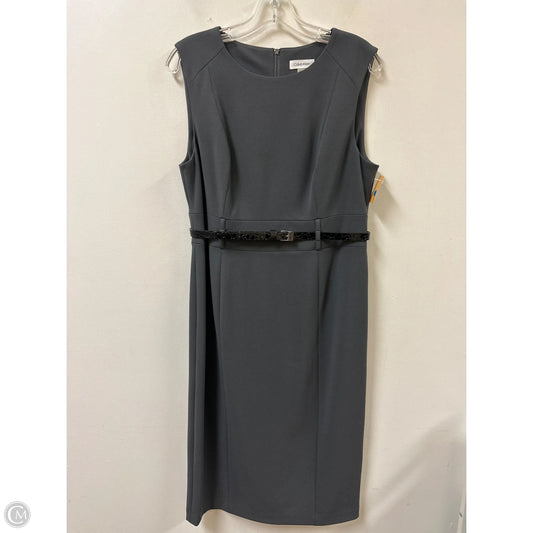 Dress Work By Calvin Klein In Grey, Size: L
