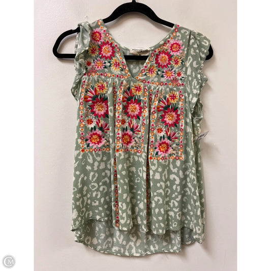 Top Short Sleeve By Savanna Jane In Green, Size: M