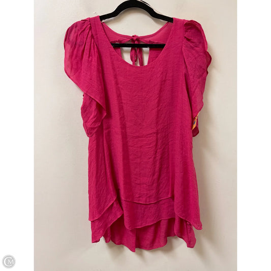 Top Short Sleeve By Umgee In Pink, Size: M