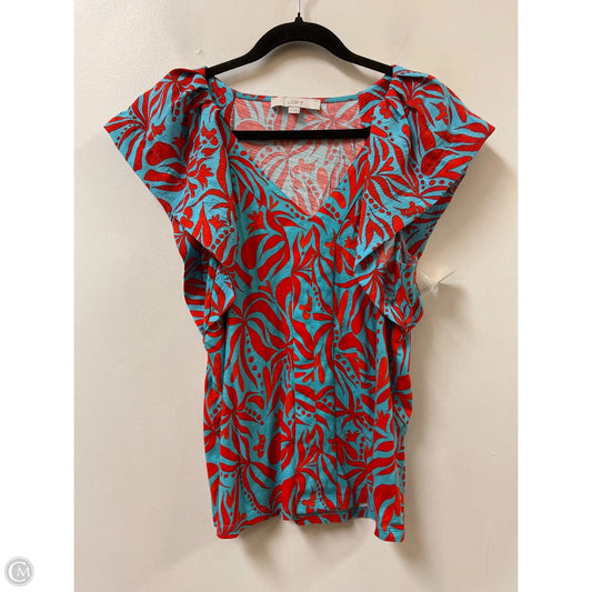 Top Short Sleeve By Loft In Blue, Size: M