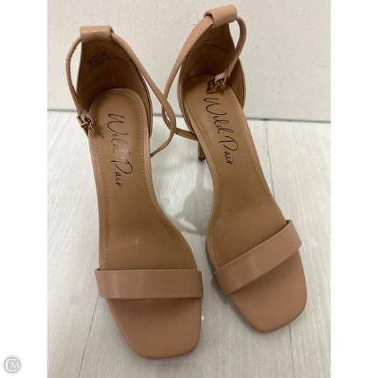 Sandals Heels Stiletto By Clothes Mentor In Tan, Size: 8