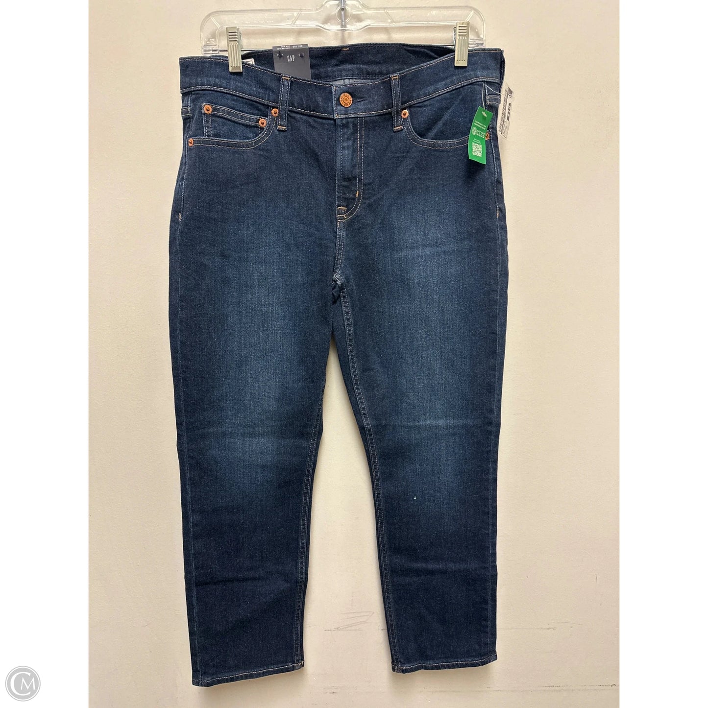 Jeans Straight By Gap In Blue Denim, Size: 10p