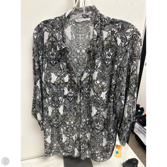Top Long Sleeve By Emily Daniels In Black, Size: Xl