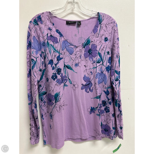 Top Long Sleeve By Susan Graver In Purple, Size: S