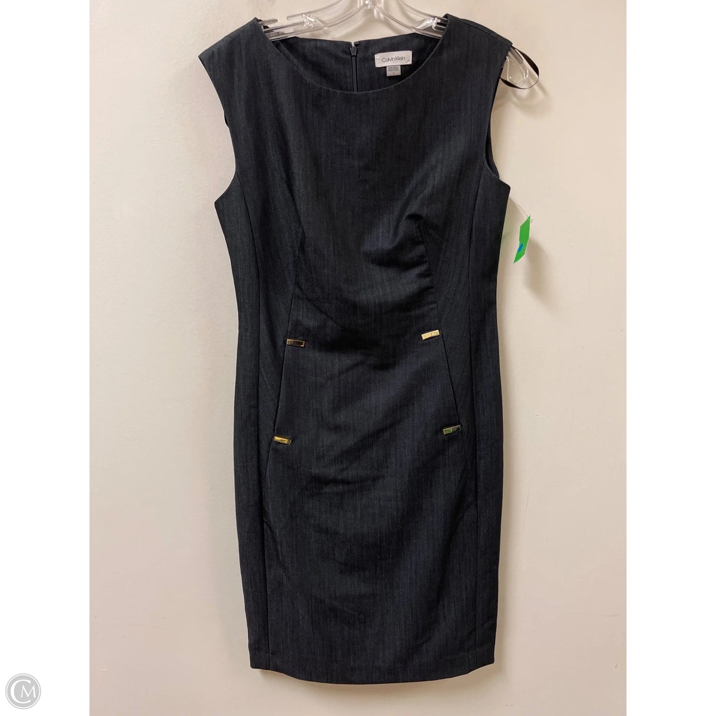 Dress Work By Calvin Klein In Navy, Size: 4
