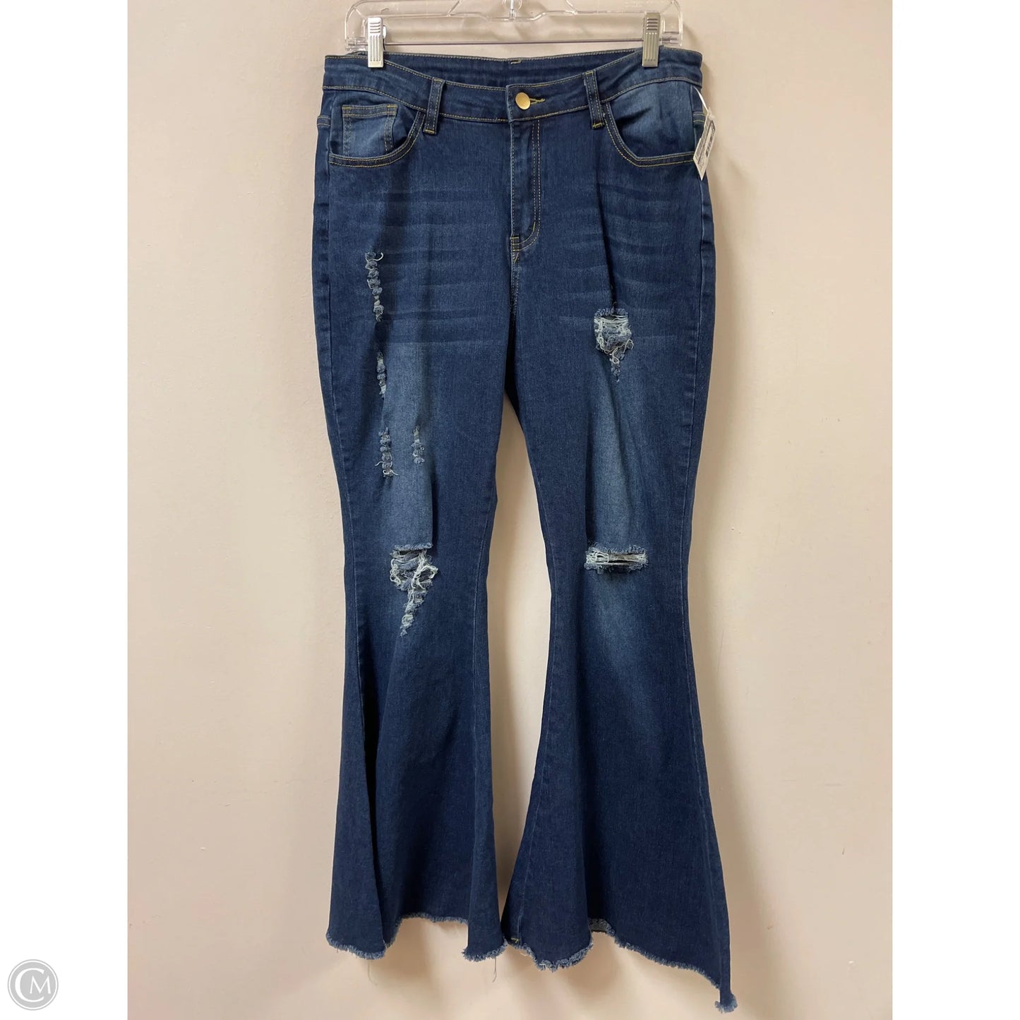 Jeans Flared By Clothes Mentor In Blue Denim, Size: 12