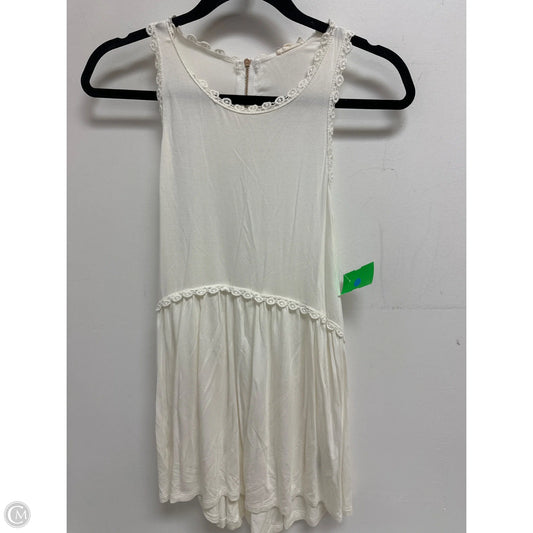 Tunic Sleeveless By Pol In White, Size: S