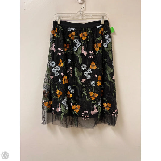 Skirt Midi By Forever 21 In Black, Size: 12