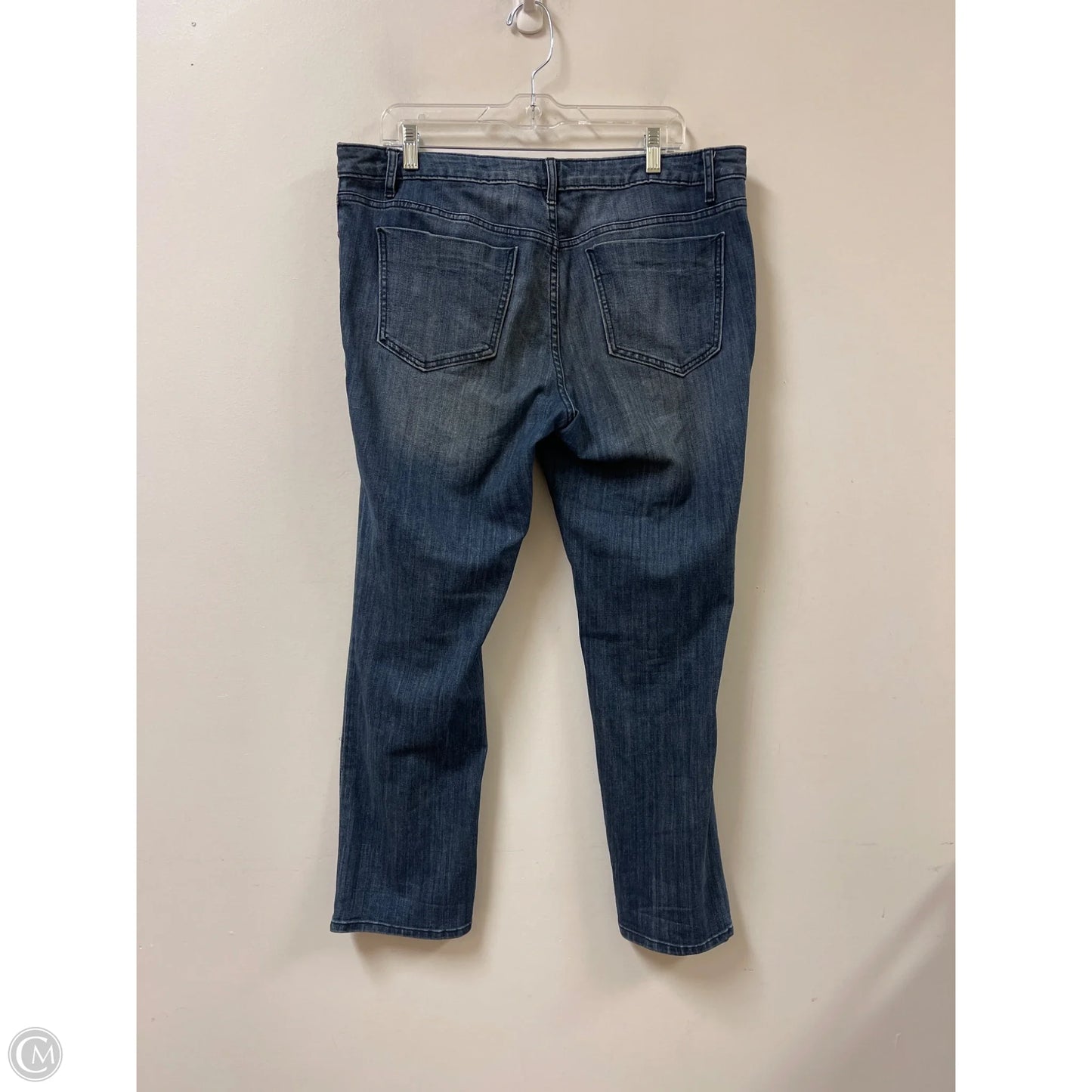 Jeans Cropped By Simply Vera In Blue Denim, Size: 12